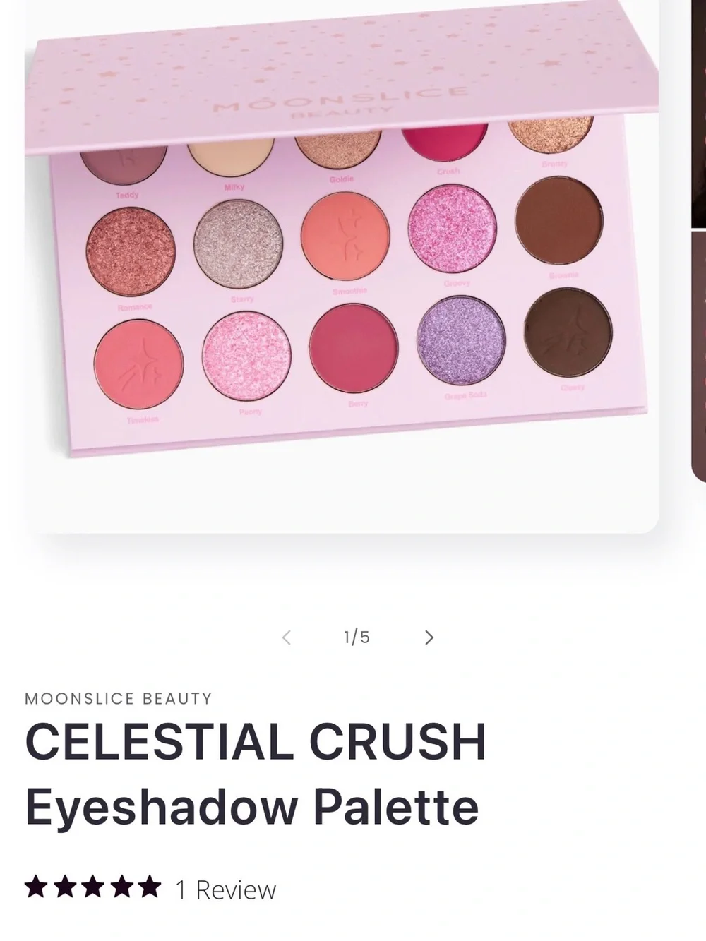 Pink Multi-Finish Eyeshadow Palette — Pink & Gold Tones